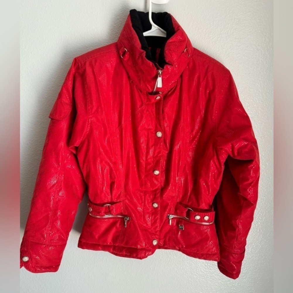 Nils Signature Red Ski Jacket Quilted High Collar